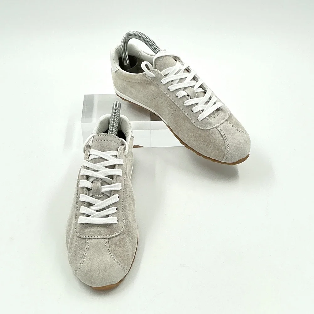 Dolce Vita Size 7 Sneaker Gray Suede Low Top Shoes NEW Serina $140